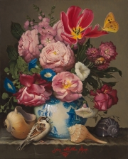 Flowers with Asian Vase