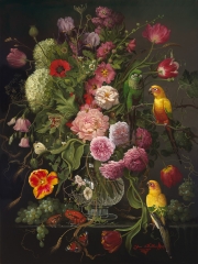 Flowers with Exotic Animals