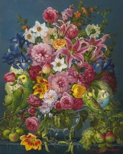 Floral with Pears and Apples