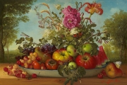 Still Life with Floral and Fruit